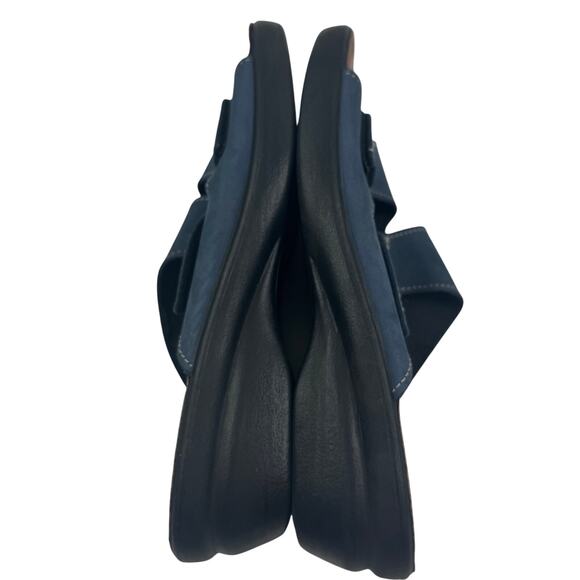 Flexus Anatomic Adjustable Comfort Blue Leather Sandals Women's Size 41/9.5-10 - Picture 5 of 10